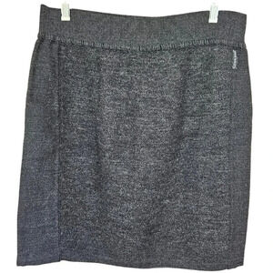 Blue Willis Dark Gray Wool Elastic Skirt Made in Denmark Size Large